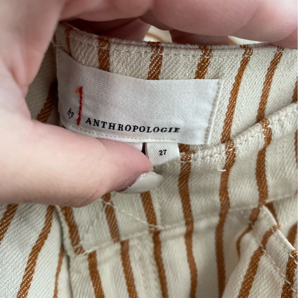 Anthropologie Kellie Striped Flare Leg Pants Size 27 - Picture 8 of 8